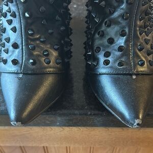 Giuseppe Zanotti Black Ankle Boots with Studded Detailing